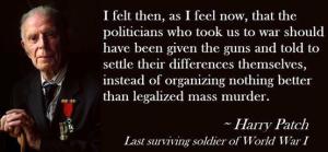 Harry Patch on war